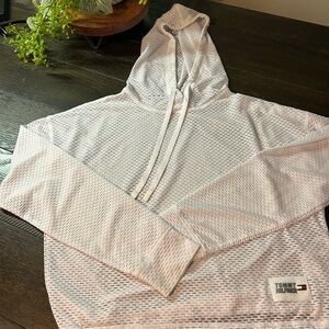 Women’s Tommy Hilfiger White Mesh Pullover.